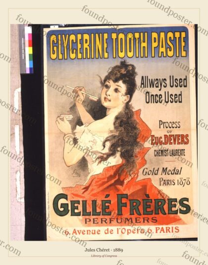 Jules Chéret — Glycerine tooth paste  (1889)